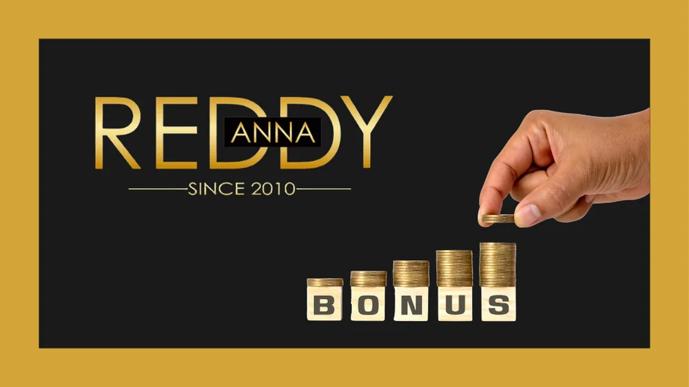 Reddy Anna bonus and promotion cards showing welcome bonus weekly cashback referral rewards and IPL specials
